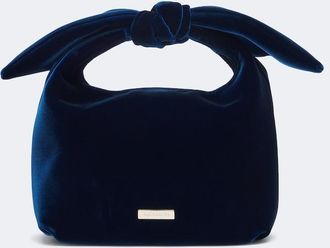 Aquazzura Bow Tie Mini velvet top-handle bag