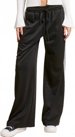 Mimosa Lace Trim Track Pants In Black