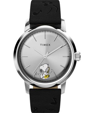 Timex X Peanuts Marlin Saxofonist Heren Zwarte Horloge TW2W68800