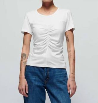 Nation Ltd Alina Center Front Shirt In Porcelain
