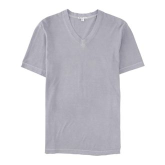 James Perse Camiseta de cuello en V manga corta - Tops - Hombre - Gris - L