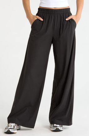 Zella Atlas Wide Leg Pants in Black at Nordstrom, Size X-Small
