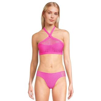 BECCA by Rebecca Virtue Castaway Bikini Top Womens Azalea Stretch Sheer Halter Neck JZZ980