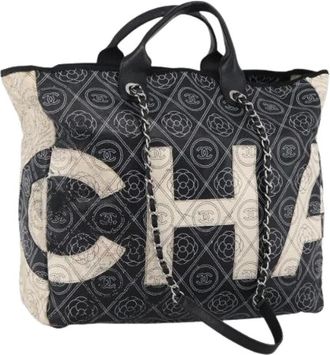 Chanel Pre-owned Tote Bags, female, Multicolor, Size: ONE SIZE Pre-owned Vintage Canvas Tote Bag