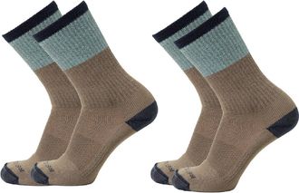 Rei Co-Op Merino Wool Lightweight Blocked Hiking Crew Socks - 2 Pairs Blue XL