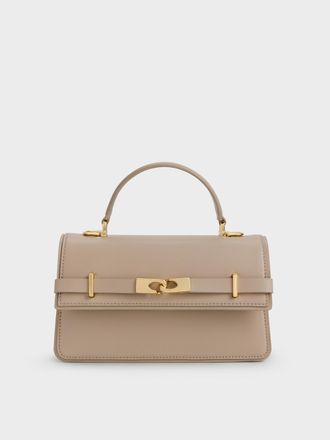 Charles & Keith Arlet Belted Top Handle Bag