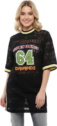 Dsquared2 Black Graphic Crew Neck T-Shirt