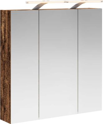 vidaXL Armario Con Espejo De Ba&ntilde;o Madera Vieja 70 X 14,5 X 70 Cm Vidaxl
