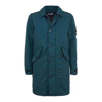 Stone Island David TC Trenchcoat - Heren - Mantel - Groen - 2XL - Leer - Jassen