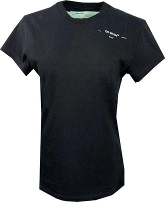 Off-white Dames/Dames Logo T-Shirt (Zwart)