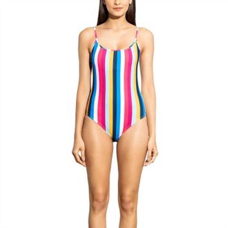 Shoshanna Rainbow Stripe Cami Classic One Piece