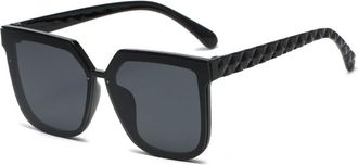 Generic Mens Outdoor Vacation Sunglasses Driving Sports Women Decorative Sun Glasses(Black)