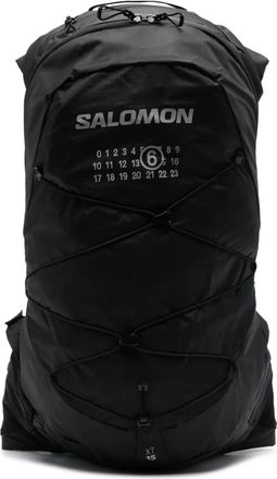 MM6 Maison Margiela X Salomon x Saloman logo-print backpack - unisex - Polyamide/Polyester - One Size - Black