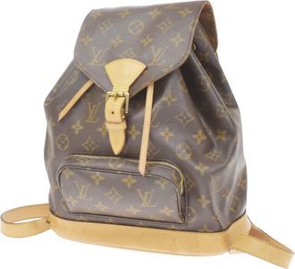 Louis Vuitton Vintage Montsouris Monogram Canvas Brown Canvas Backpack Bag (Pre-Owned)