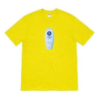 SUPREME FW19 Week 1 Super Cream Tee Short Sleeve Unisex Yellow SUP-FW19-218