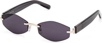 GCDS Innovatieve zonnebril met gedurfd ontwerp - unisex - Zonnebrillen - Grijs - 56 MM - Accessoires