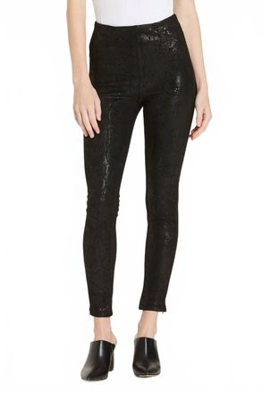 Dear John Denim Nina High Rise Animal Print Legging In Black
