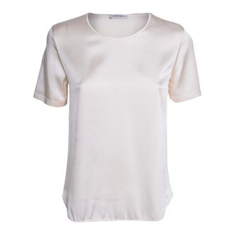 KANGRA T-Shirts, female, White, Size: M Stretch Silk Top