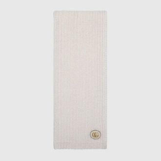 Gucci Wool Cashmere Scarf With Double G