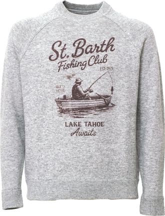 MC2 Saint Barth Vintage Bricklane Print Crew Neck Sweater