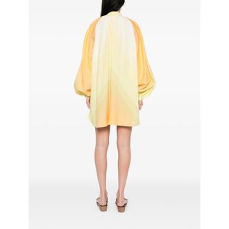 Marrakshi Life Striped Cotton Dress - Yellow