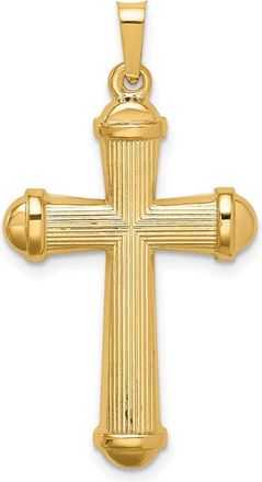 Diamond2Deal 14k Yellow Gold Hollow Polished Cross