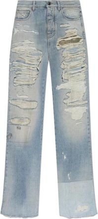 Amiri Distressed Jeans - Heren - Regular Fit Jeans - Blauw - W29 - Katoen - Jeans