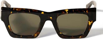 Off-white Sunglasses Ow1006 6055 Davie Brown/Green Unisex