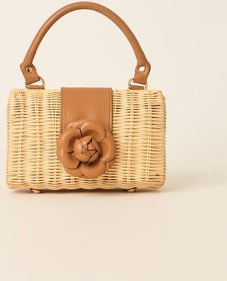 BTB Los Angeles Melody Clutch in Natural/chocolate at Nordstrom