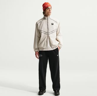 Nike Mens Air Open-Hem Fleece Pants in Black | IF1284-010