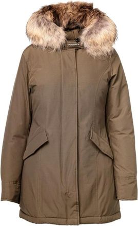 Woolrich Arctic Raccoon Parka - Dames - Dons jassen - Groen - XL - Katoen - Jassen