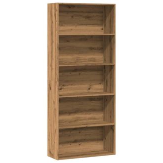 Berkfield Home Book Cabinet Artisian Oak 80x30x189 cm Engineered Wood in Brown | Size: 80 x 30 x 189 cm