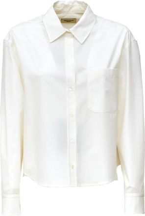 Max Mara Overhemden, Dames, Wit, XS, Boxy Button-Front Shirt