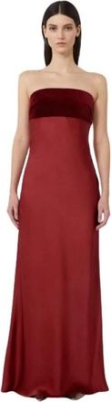 Max Mara Array Midi Jurk - Dames - Avondkleed - Rood - XS - Kleedjes