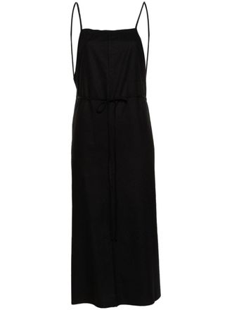 BASERANGE Abito midi Yumi Apron - Nero