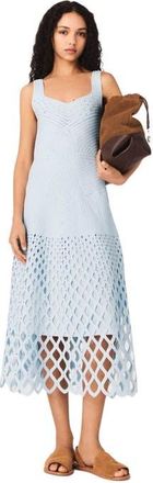 Maje Crochet dress with removable lining in Blue Sky at Nordstrom, Size 38 Eu