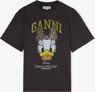 Ganni Black GANNI x Disney Daisy Print T-shirt Size XL - Mixed