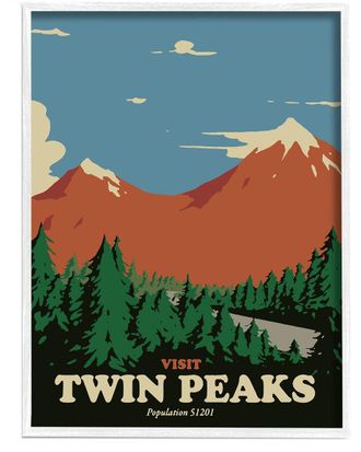 Stupell Industries Visit Twin Peaks Mountain Landscape By Matheus Lopes Castro Wall Art