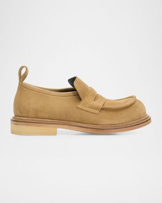 Moschino Men & apos;s Suede Penny Loafers