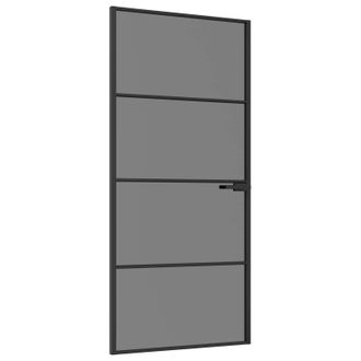 vidaXL Puerta Interior 93 X 201,5 Cm Cristal Templado Y Aluminio Vidaxl