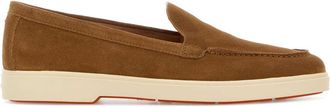 Santoni Camel Suede Yalta Loafers