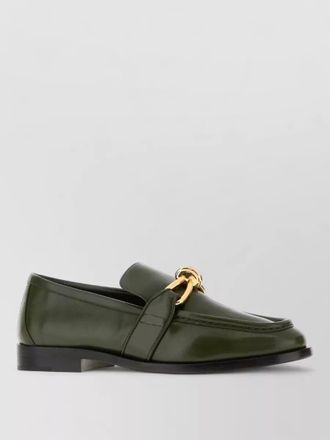 Bottega Veneta astaire leather loafers gold tone hardware