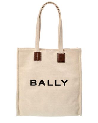 Bally Logo Akeley Canvas Tote