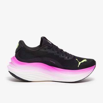 Puma Womens Magmax Nitro Running Shoes In Puma Black Yellow Alert