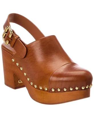 Chlo&eacute; Jeannette Leather Wedge Mule