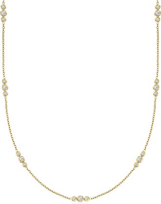 Ross-Simons Diamond Trio-Station Necklace in 14kt Yellow Gold