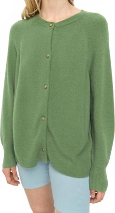 American Vintage Damsville Soft Knit Cardigan In Boa Green