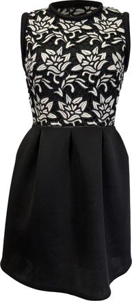 Sandro Romantic Guipure Lace Mini Dress in Black Polyester