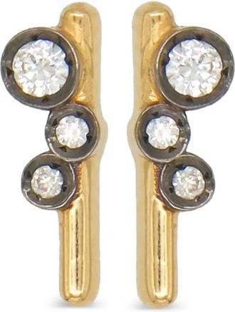 Yannis Sergakis Orecchini Celeste in oro giallo 18 carati con diamanti