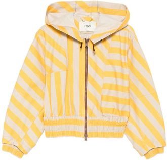 Fendi Striped Hooded Jacket